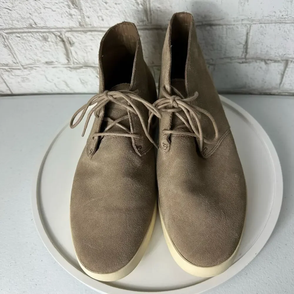Everlane Desert Boot Pebble Suede Leather Lace Up Shoes Brown 11